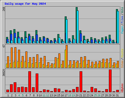 Daily usage for May 2024