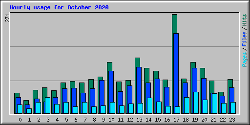 Hourly usage for October 2020