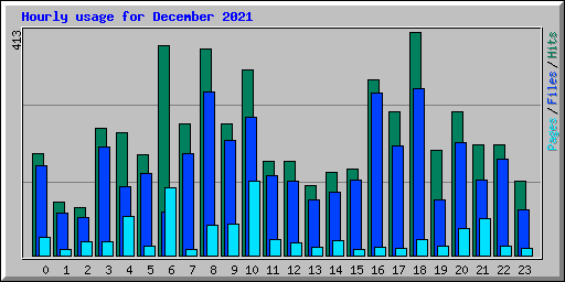 Hourly usage for December 2021