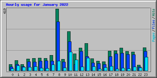 Hourly usage for January 2022