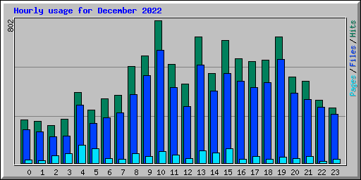 Hourly usage for December 2022