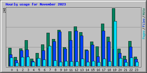 Hourly usage for November 2023