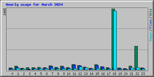 Hourly usage for March 2024