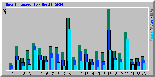 Hourly usage for April 2024
