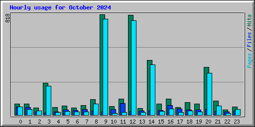 Hourly usage for October 2024