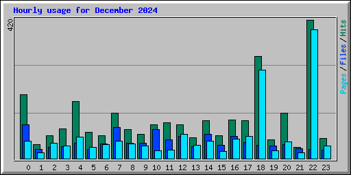 Hourly usage for December 2024