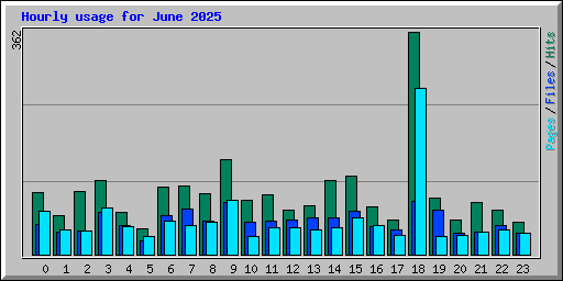 Hourly usage for June 2025