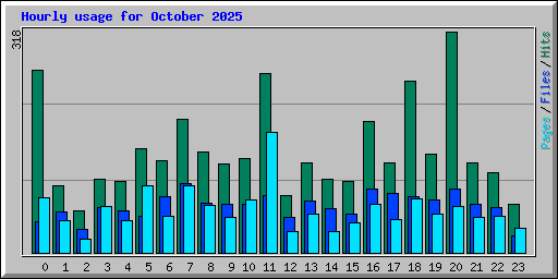 Hourly usage for October 2025